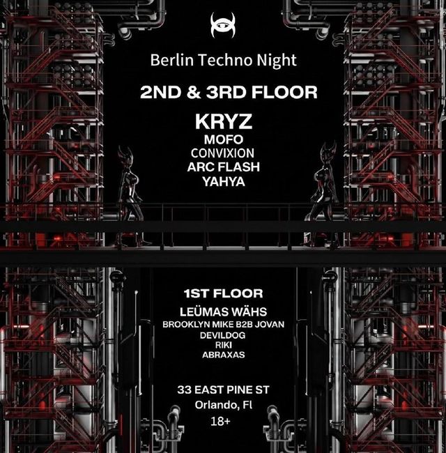 Berlin Techno Night flyer — Orlando